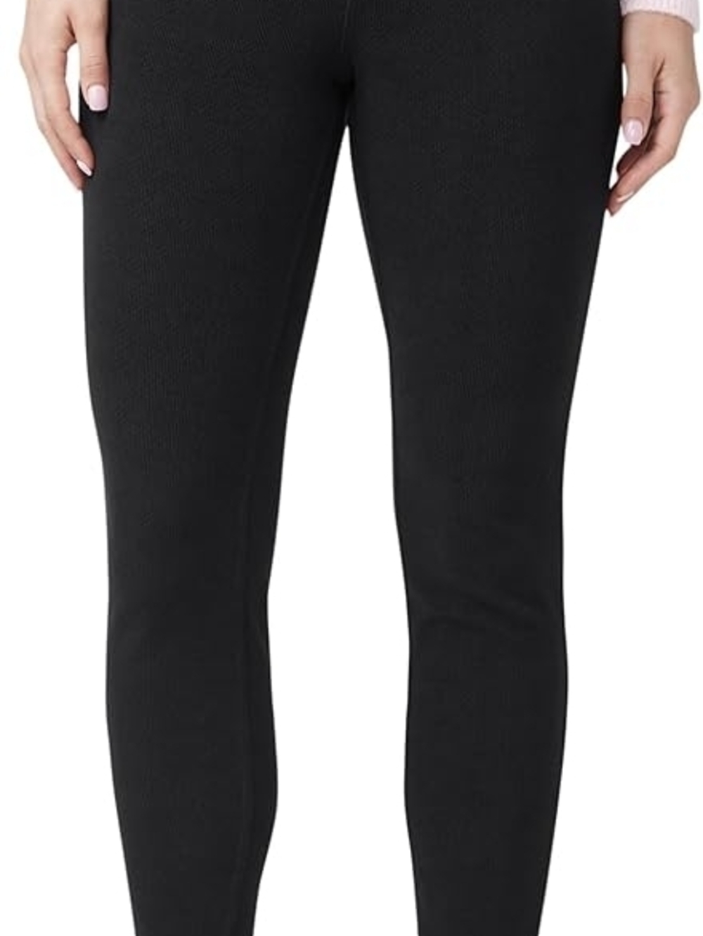 HUE Denim Legging Black Ankle Stretch Comfort Knit Women's Size S